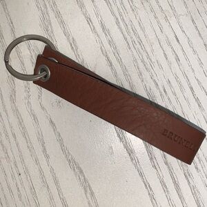 Brunello Cucinelli Brown Leather Key Chain